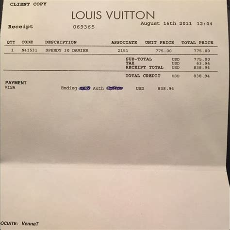 louis vuitton bag receipt|louis vuitton wallet receipt.